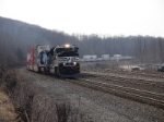 NS 26T with an SD70M-2 on the point approaches eastbound